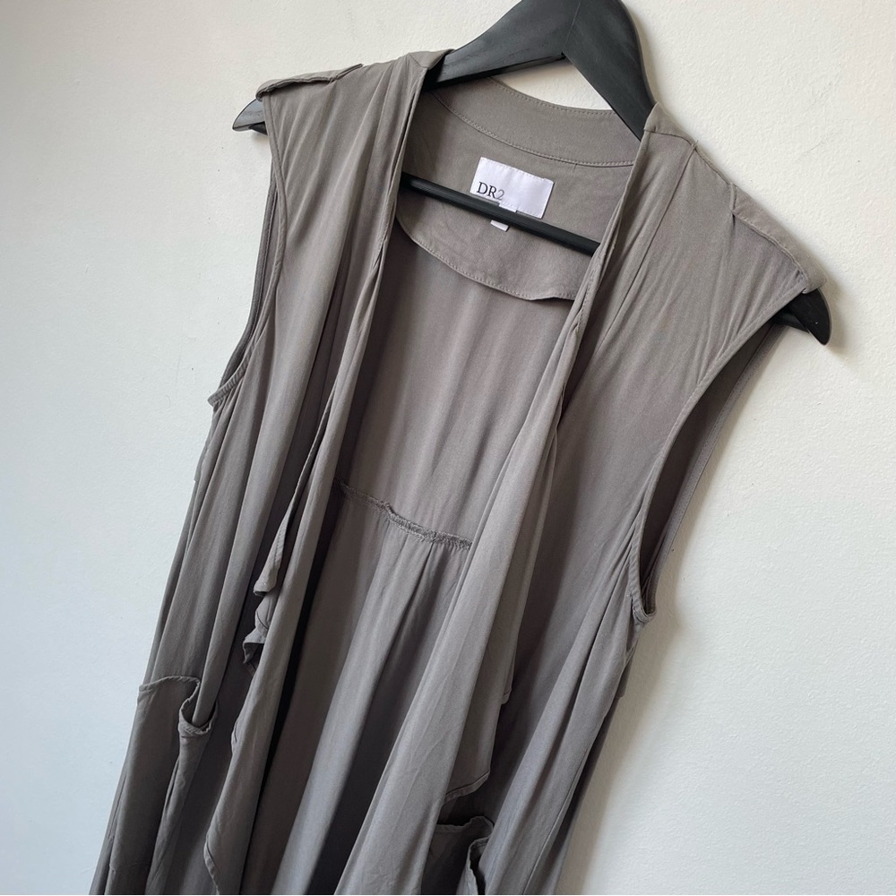 DR2 Longline Draped Waterfall Open Front Vest